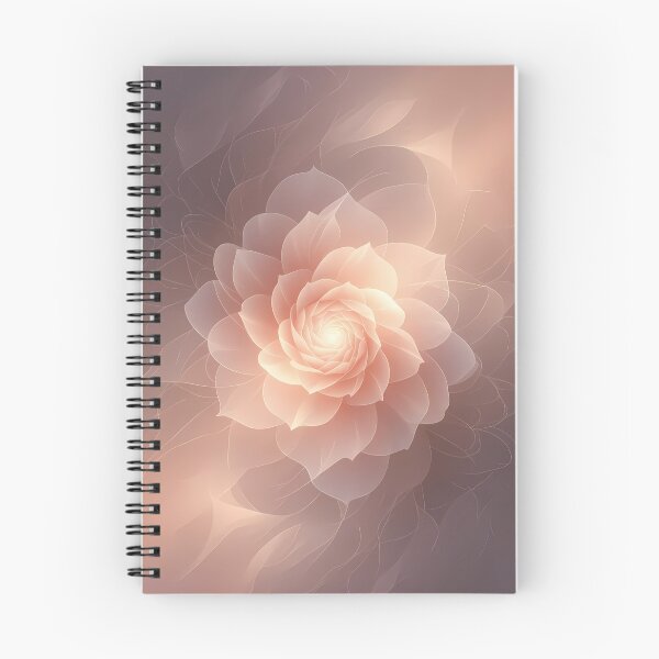 Item preview, A luminous pastel bloom radiates soft light and elegance — delicate translucent petals spiral outward in a serene, dreamy floral design. (image size 8320x12480) designed and sold by Digital-Davinci.