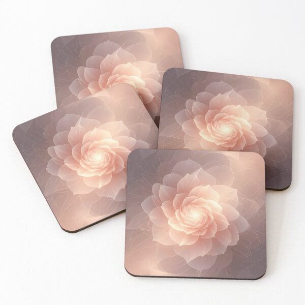 Item preview, A luminous pastel bloom radiates soft light and elegance — delicate translucent petals spiral outward in a serene, dreamy floral design. (image size 8320x12480) designed and sold by Digital-Davinci.