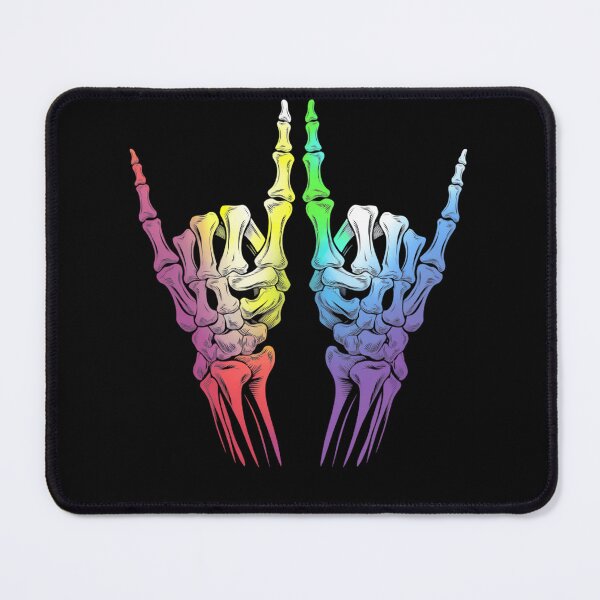 Item preview, Skeleton Rock Hand LGBT-Q Cool Rainbow Flag Gay Pride designed and sold by TyraYoung.