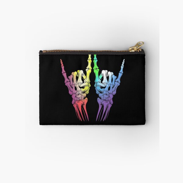 Item preview, Skeleton Rock Hand LGBT-Q Cool Rainbow Flag Gay Pride designed and sold by TyraYoung.