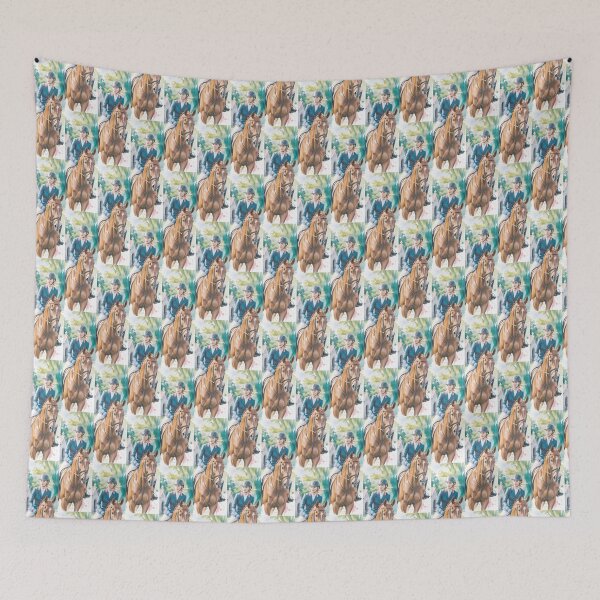 Item preview, Elegant Horse & Rider Watercolor Art By Merch, Limited Edition designed and sold by BRCYNTHIASHOP.