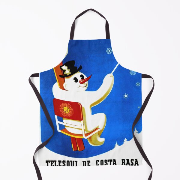 Item preview, Vintage Ski Resort Poster | Costa Rasa Ski Lift Art | La Molina Snowman Illustration | Mid-Century Tourism & Winter Fun designed and sold by artofuniverse.