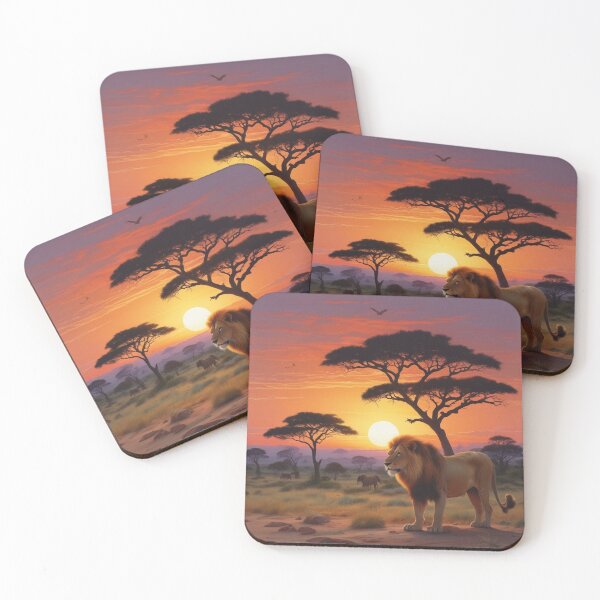 Item preview, Kenya sunset and lion designed and sold by GasconyPassion.