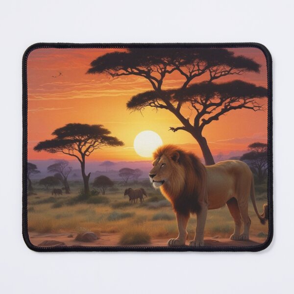 Item preview, Kenya sunset and lion designed and sold by GasconyPassion.