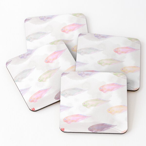 Item preview, Translucent Fish Pattern - Pastel Deep Sea Art with Japanese Aesthetic designed and sold by Kyotsube.