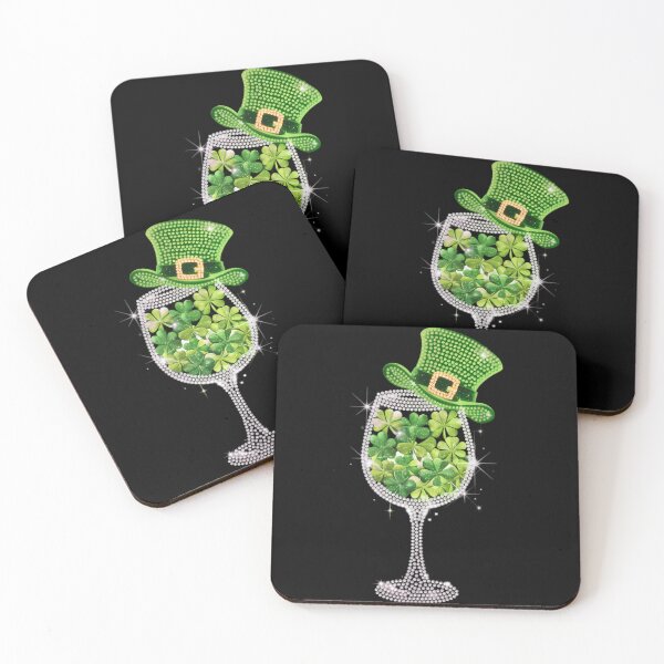 Item preview, St Patrick's Day Shamrock Wine designed and sold by TyraYoung.