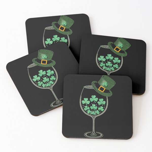 Item preview, St Patrick's Day Shamrock Wine for Women Men designed and sold by TyraYoung.