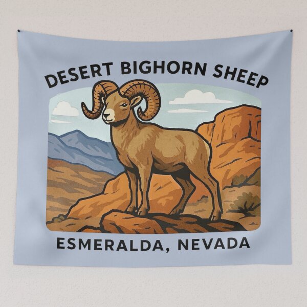 Item preview, Desert Bighorn Sheep - Esmeralda, Nevada designed and sold by Myra365Art.