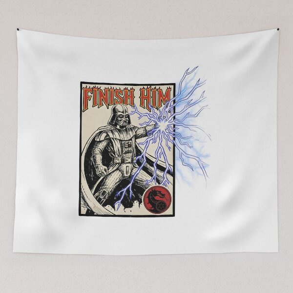 Item preview, Retro Galactic Finish Him Parody – Hand Drawn Sci-Fi Crossover Art designed and sold by SkullTroops.