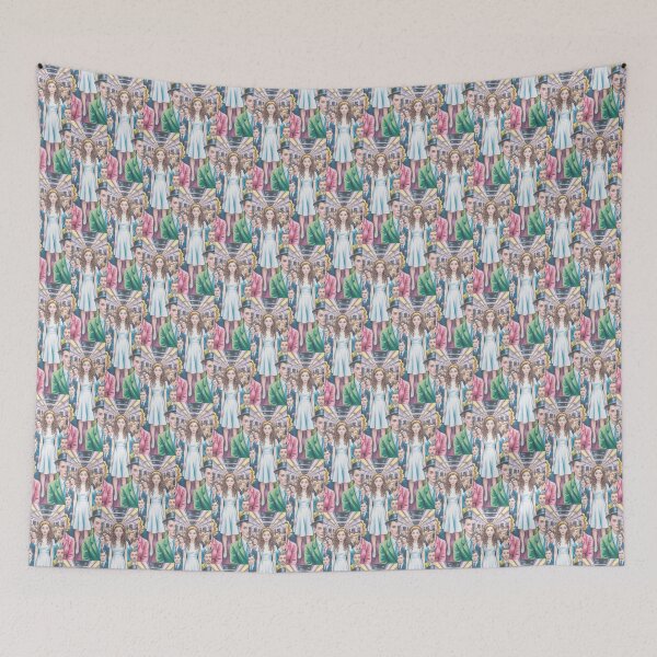 Item preview, Vintage Subway Commute Woman In Blue Dress By Merch, Limited Edition designed and sold by MADISYNDONALD.