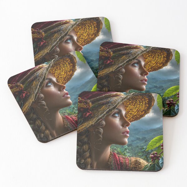 Item preview, Beautiful woman in a lush coffee plantation setting designed and sold by Artessie.