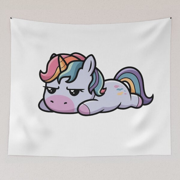 Item preview, Grumpy Cute Unicorn designed and sold by PatiMood.