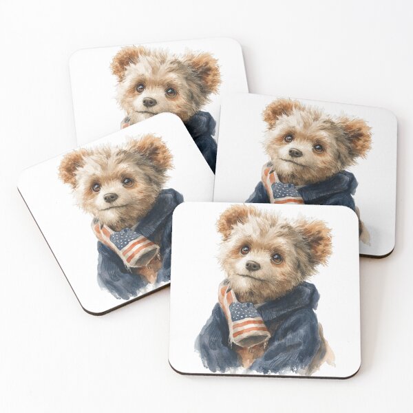 Item preview, Patriotic Watercolor Bear in Hoodie – Cute  Animal Design designed and sold by Maryna_Reine.