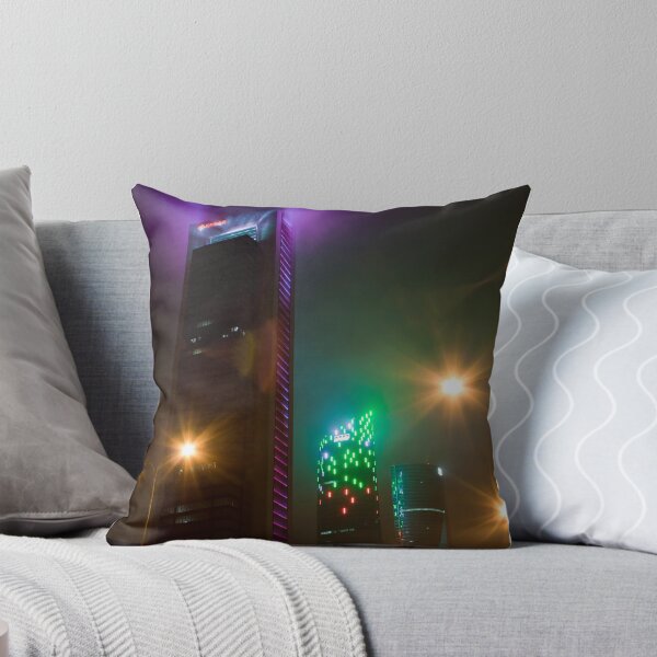 Item preview, Vibrant Madrid Towers: Nighttime Urban Glow Starbursts designed and sold by Clavivs.