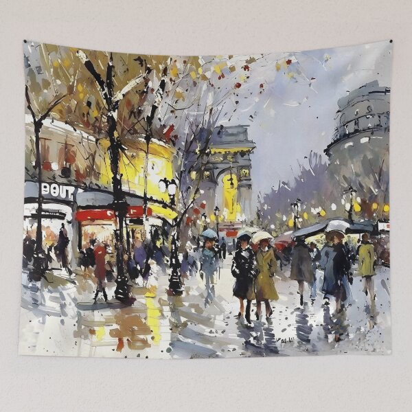 Item preview, Boulevard Haussmann in Paris, a Belle Époque Street Scene (1) designed and sold by artdesignsnow.
