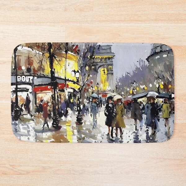 Item preview, Boulevard Haussmann in Paris, a Belle Époque Street Scene (1) designed and sold by artdesignsnow.