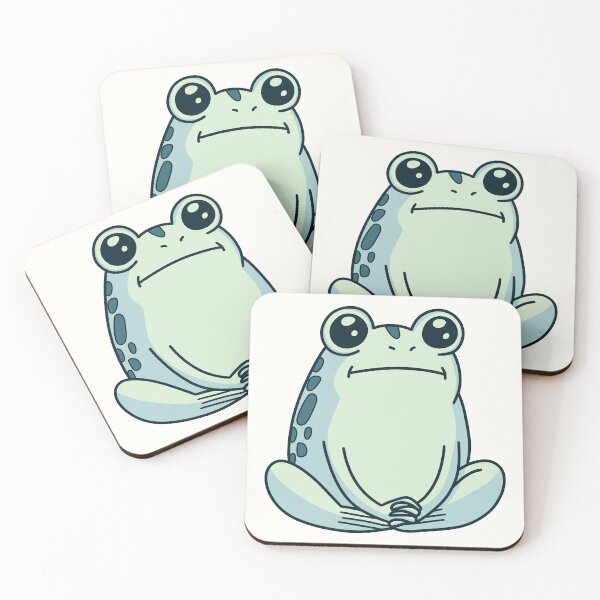 Item preview, Unbothered Frog – Kawaii Zen Animal Illustration for Chill Vibes designed and sold by Doodle Moon Studios.