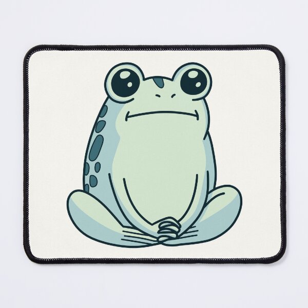 Item preview, Unbothered Frog – Kawaii Zen Animal Illustration for Chill Vibes designed and sold by Doodle Moon Studios.