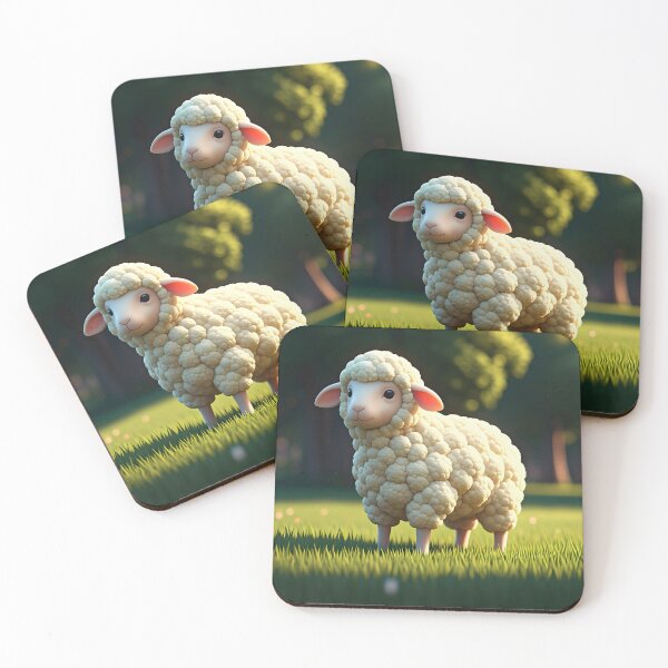 Item preview, Cauliflower Lamb – Whimsical Veggie Art designed and sold by PawPrintedArt.