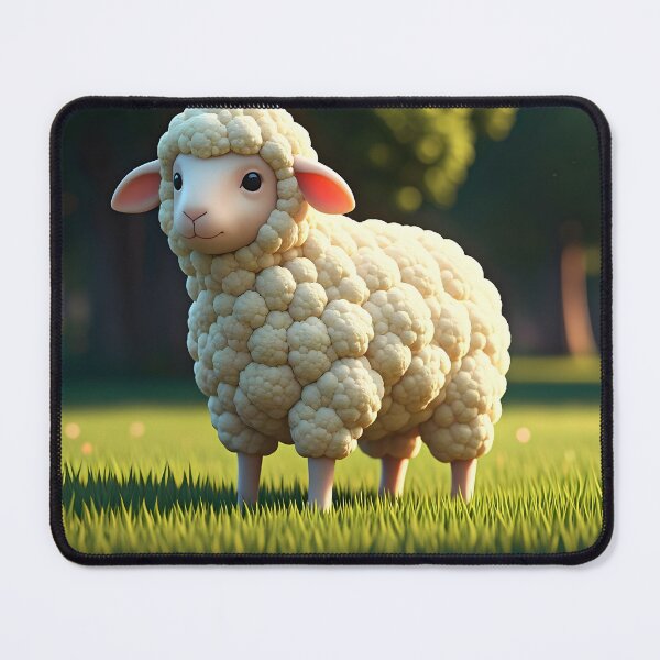 Item preview, Cauliflower Lamb – Whimsical Veggie Art designed and sold by PawPrintedArt.
