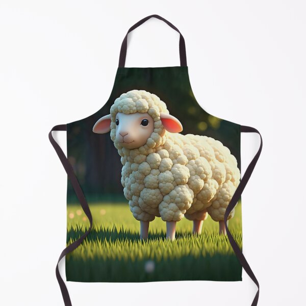 Item preview, Cauliflower Lamb – Whimsical Veggie Art designed and sold by PawPrintedArt.