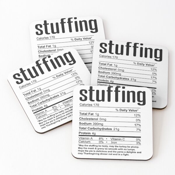 Item preview, Thanksgiving Christmas Stuffing Nutritional Facts designed and sold by papertaless.
