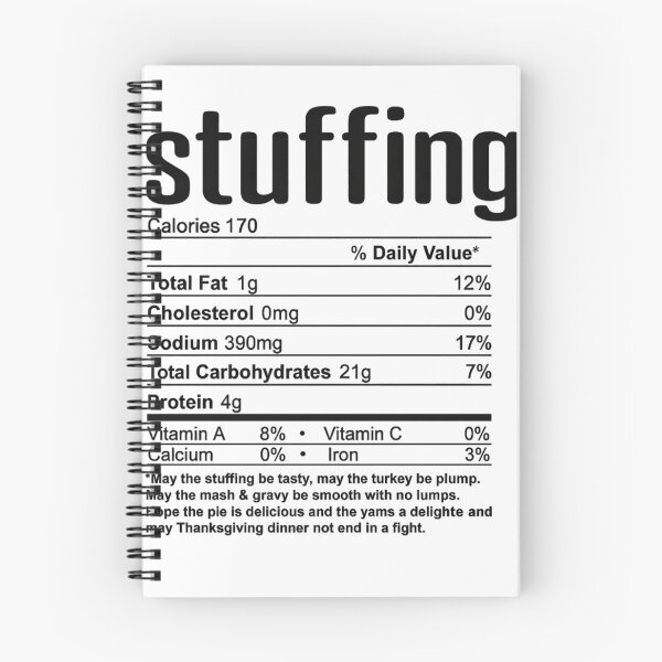 Item preview, Thanksgiving Christmas Stuffing Nutritional Facts designed and sold by papertaless.