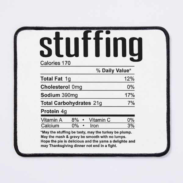 Item preview, Thanksgiving Christmas Stuffing Nutritional Facts designed and sold by papertaless.