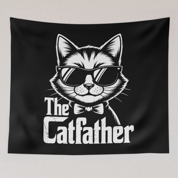 Item preview, The Catfather Funny Cat Dad Fathers Day Movie Pun Papa designed and sold by papertaless.