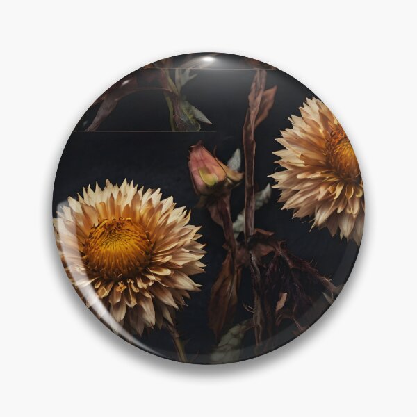 Item preview, Autumn Dried Flower beige Collage on Black – Elegant Fall Botanical Art designed and sold by EmeraldeaArt.