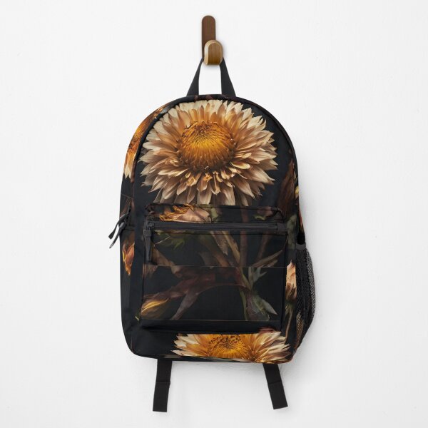 Item preview, Autumn Dried Flower beige Collage on Black – Elegant Fall Botanical Art designed and sold by EmeraldeaArt.
