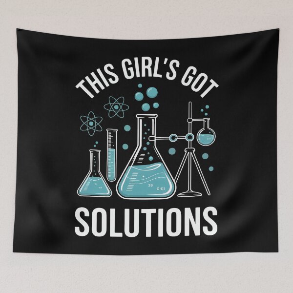 Item preview, This Girl's Got Solutions - Chemistry Student Science Fan designed and sold by papertaless.