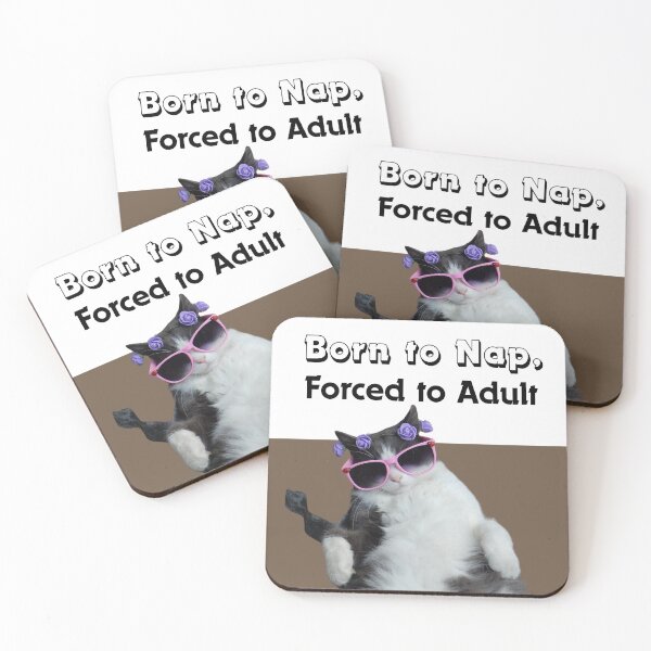 Item preview, Born to Nap Forced to Adult T-Shirt | Funny Cool Cat Swag Tee designed and sold by YasirHamidDesigns .