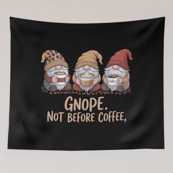 Item preview, Nope Not Before Coffee Gnomes designed and sold by SlogariArt.