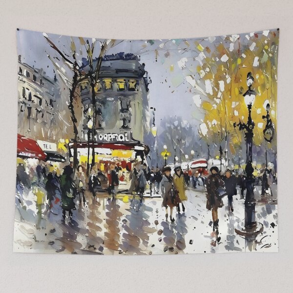 Item preview, Boulevard Haussmann in Paris, a Belle Époque Street Scene (3) designed and sold by artdesignsnow.