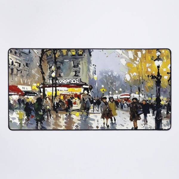 Item preview, Boulevard Haussmann in Paris, a Belle Époque Street Scene (3) designed and sold by artdesignsnow.