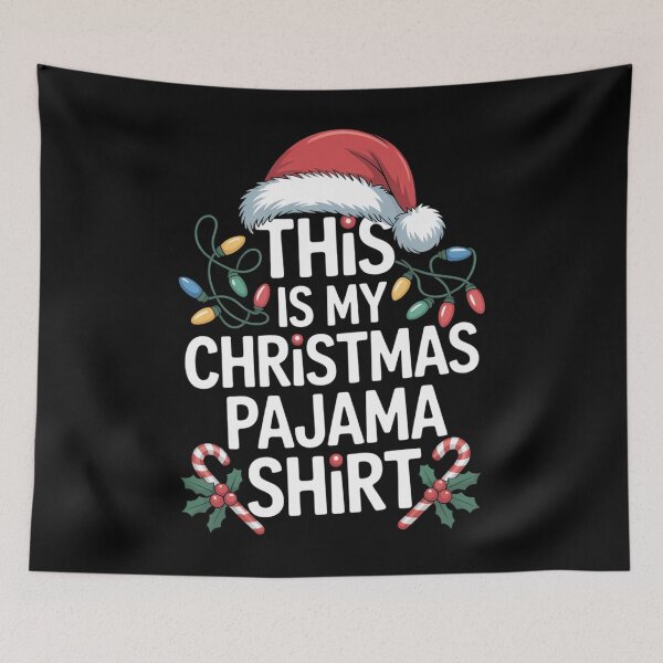 Aperçu de l'œuvre Ceci est mon pyjama de Noël, un pyjama de Noël amusant créée et vendue par papertaless.