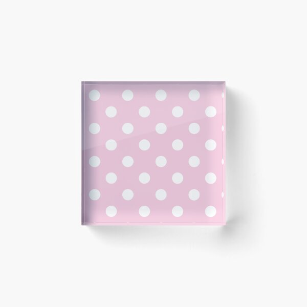 Item preview, Girly White Polka Dots On Pale Pink designed and sold by POLKAIWERX.