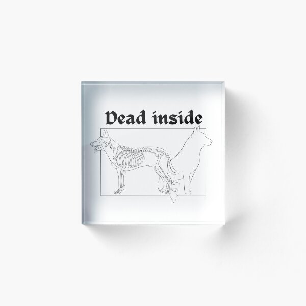 Item preview, Diseño de perro pastor ganadero australiano "Dead Inside" designed and sold by Ingridream.