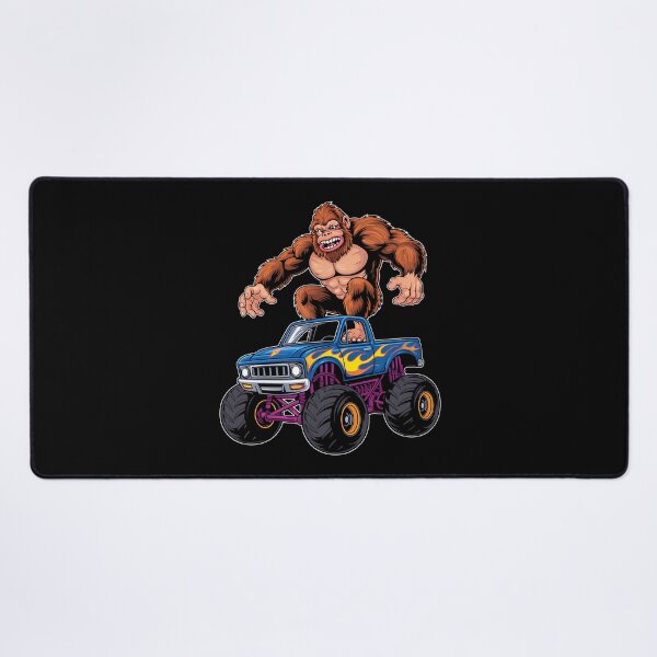 Item preview, Bigfoot Riding Monster Truck Funny Sasquatch designed and sold by cosmicncozyS.