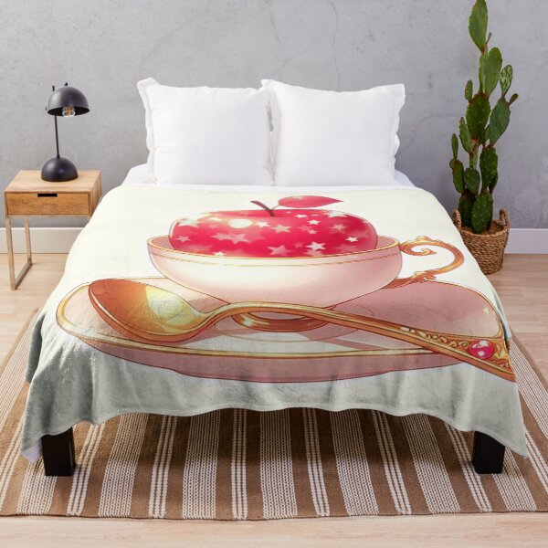 Item preview, Golden Tea Time with Apple – Soft Anime-Inspired Illustration designed and sold by Sugar Wisdom .