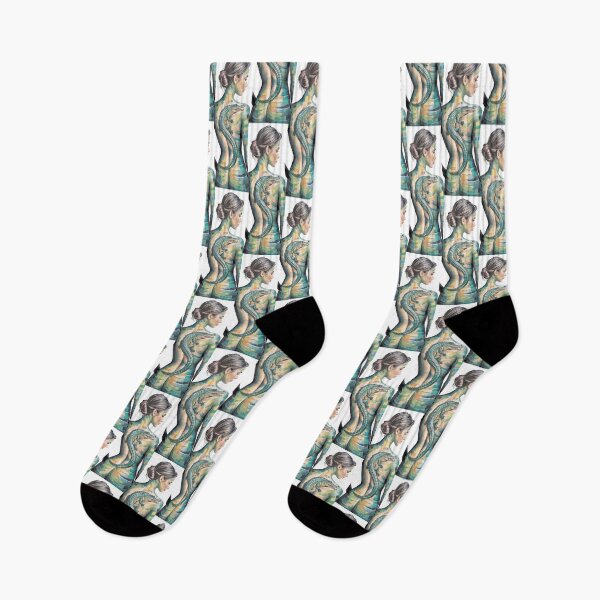 Artikelvorschau, Mosaik-Alligator-Frauen-Körperkunst-Design von Merch, limitierte Auflage entworfen und verkauft von COOPERFRINK.