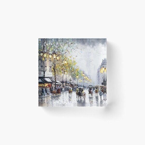 Item preview, Boulevard Haussmann in Paris, a Belle Époque Street Scene (4) designed and sold by artdesignsnow.