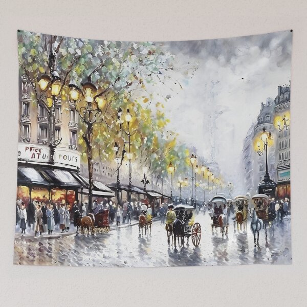 Item preview, Boulevard Haussmann in Paris, a Belle Époque Street Scene (4) designed and sold by artdesignsnow.