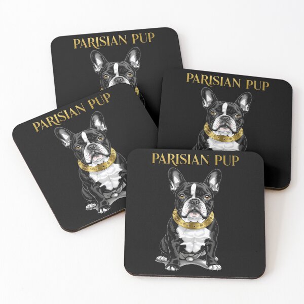 Item preview, Boulevard Baron - Black & Gold Frenchie Decal designed and sold by zoughlal.