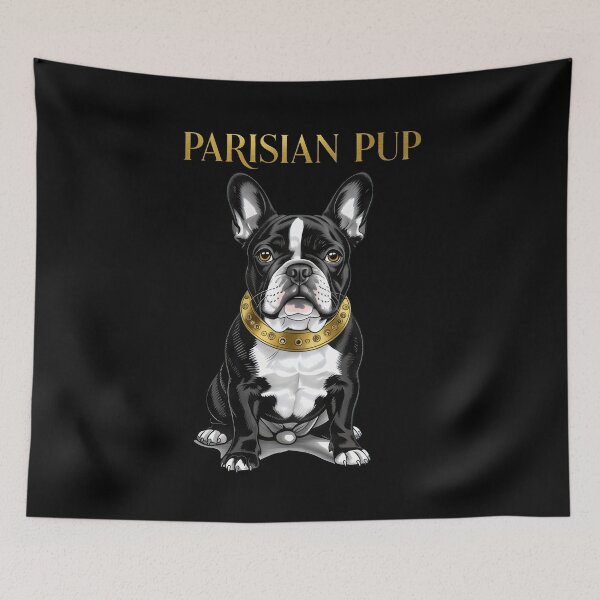 Item preview, Boulevard Baron - Black & Gold Frenchie Decal designed and sold by zoughlal.