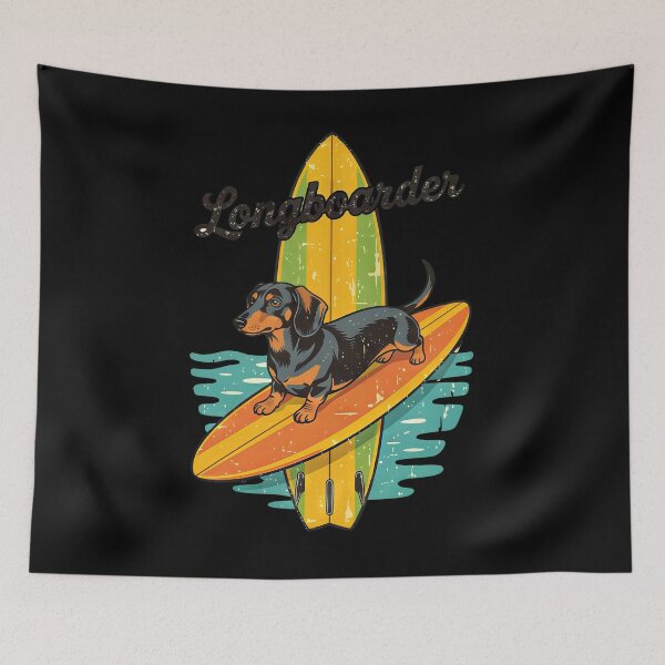Item preview, Rad Doggie Shredder - Faded '70s Surf Vibe Decal designed and sold by zoughlal.