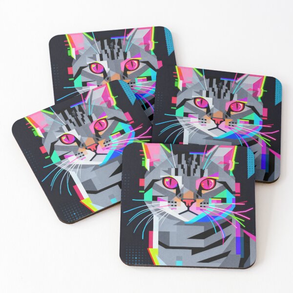 Item preview, Cybernetic Glitch Cat Portrait designed and sold by zzz888.