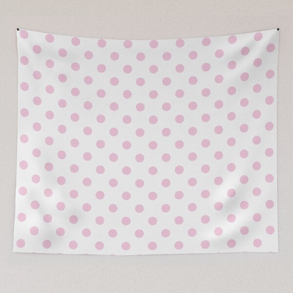 Item preview, Girly Pale Pink Polka Dots On White designed and sold by POLKAIWERX.