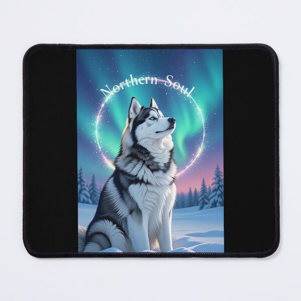 Item preview, Arctic Lumina - Mystical Husky Aurora Portrait designed and sold by zoughlal.